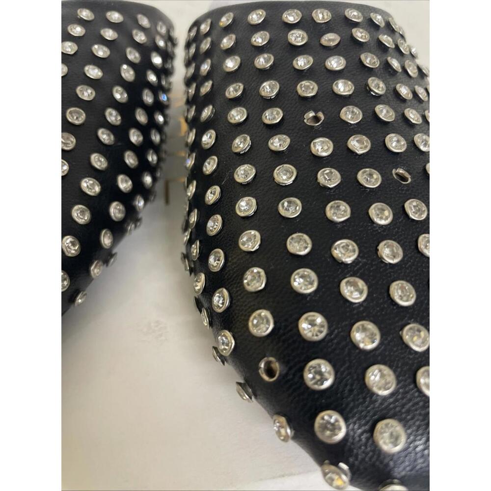 Revolve RAYE Isa Slide flat black studded  Rhinestone size 6 NIB $168 msrp - Picture 7 of 12